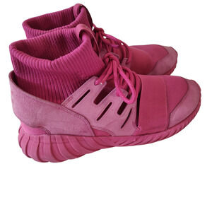 Adidas Tubular Doom Shoes Mens Size 11.5 Pink Chukka Sock High Top Sneakers
